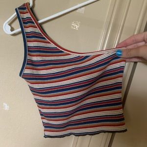 Shein striped crop top